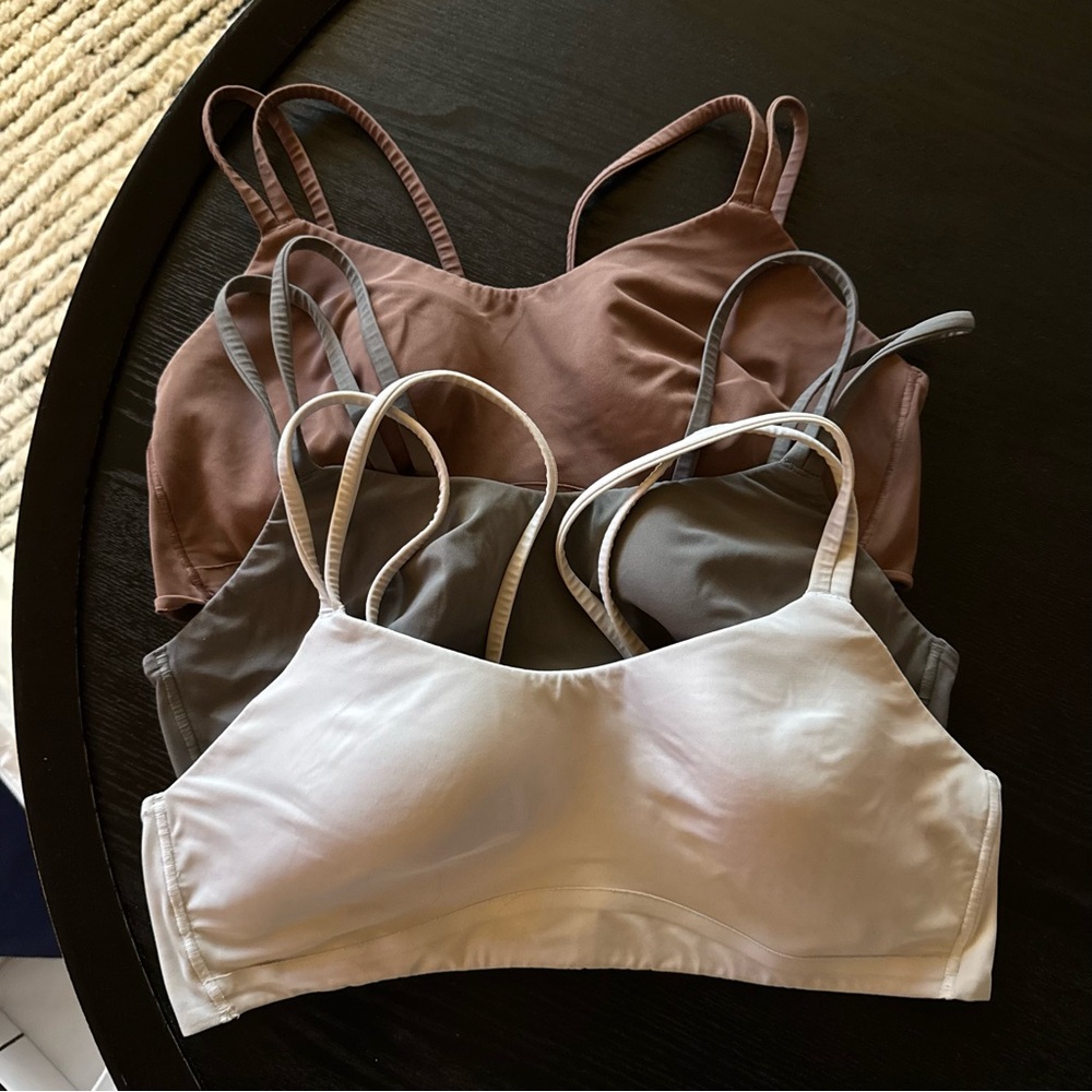 Lululemon Women's Bra Set - White, green, and rose